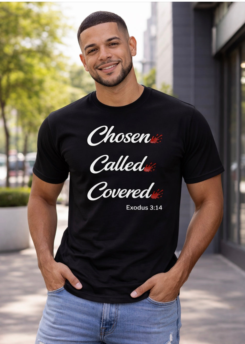 I AM “Chosen. Called. Covered.” Tee – Exodus 3:14 - The Exodus edition