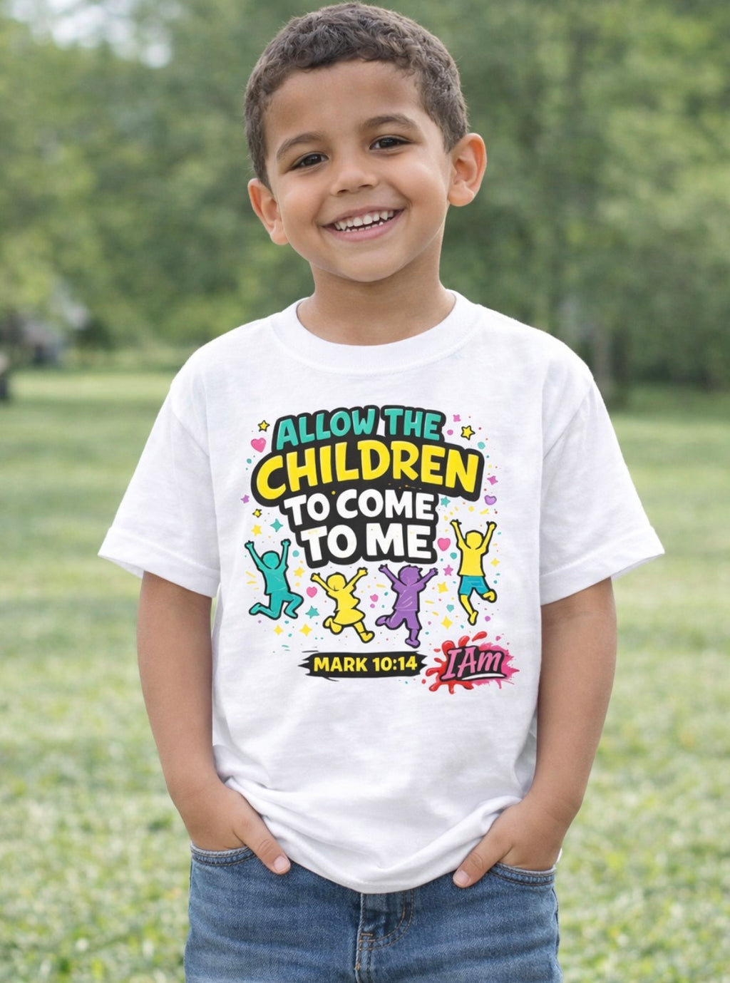 “Let the Children Come” – Faith Kids Tee  Mark 10:14