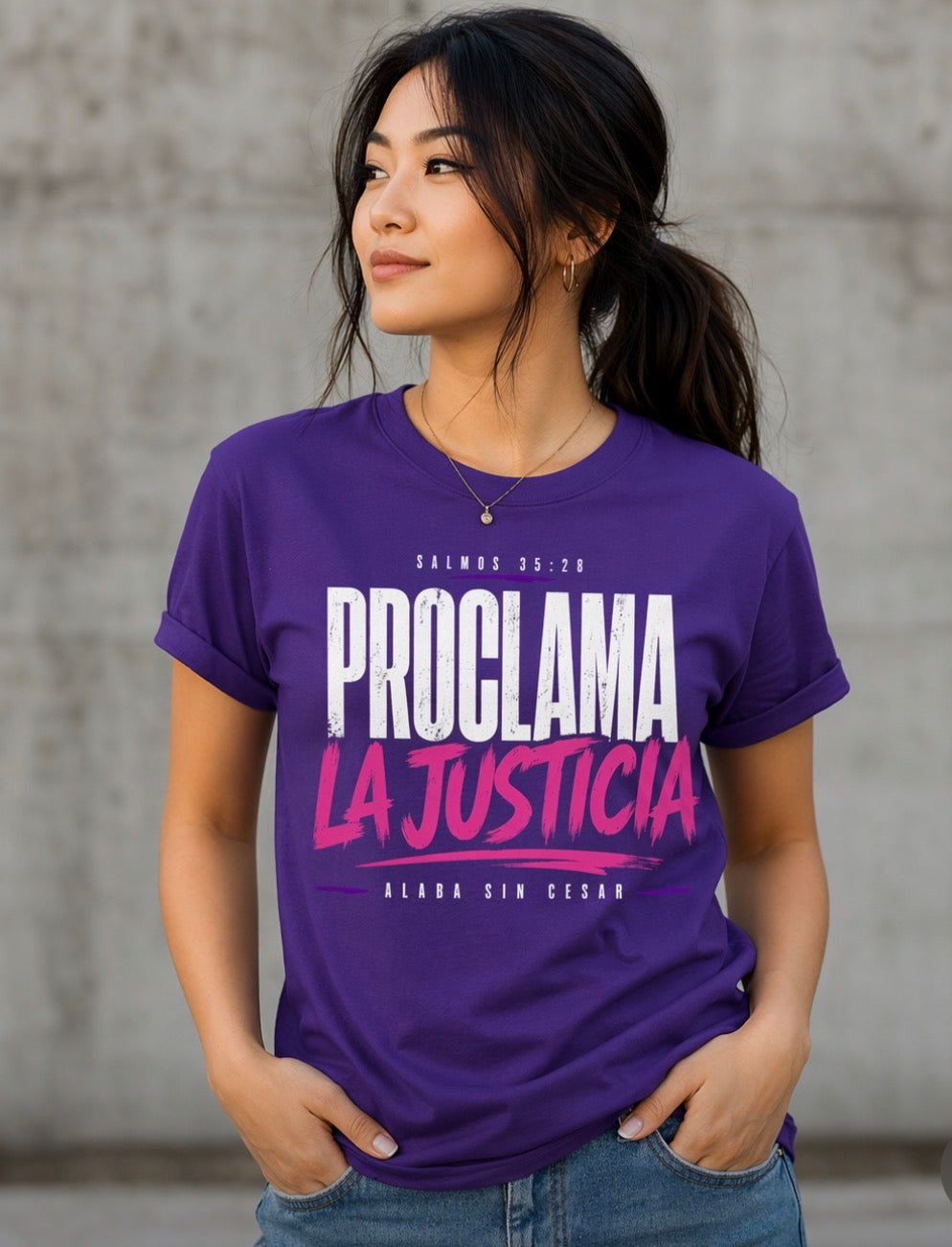 Proclama La Justicia - Salmos 35:28 statement tee