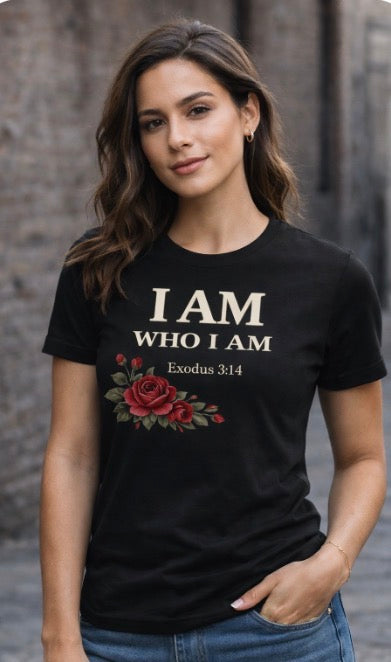 I AM WHO I AM – Exodus 3:14 Floral Tee - The Exodus edition